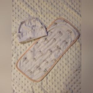 Baby Hat and Burp Cloth